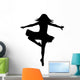 Black Ballet Couple Silhouette Wall Decal
