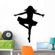Black Ballet Couple Silhouette Wall Decal