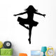Black Ballet Couple Silhouette Wall Decal