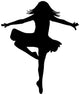 Black Ballet Couple Silhouette Wall Decal