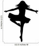 Black Ballet Couple Silhouette Wall Decal