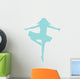 Blue Fouette Turns Ballerina Wall Decal