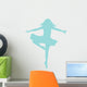 Blue Fouette Turns Ballerina Wall Decal