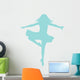 Blue Fouette Turns Ballerina Wall Decal