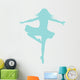 Blue Fouette Turns Ballerina Wall Decal