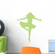 Green Fouette Turns Ballerina Wall Decal