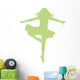 Green Fouette Turns Ballerina Wall Decal