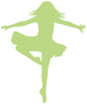 Green Fouette Turns Ballerina Wall Decal