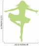 Green Fouette Turns Ballerina Wall Decal
