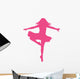 Hot Pink Fouette Ballerina Wall Decal