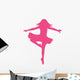 Hot Pink Fouette Ballerina Wall Decal
