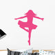 Hot Pink Fouette Ballerina Wall Decal