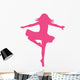 Hot Pink Fouette Ballerina Wall Decal