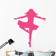 Hot Pink Fouette Ballerina Wall Decal