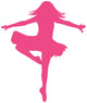 Hot Pink Fouette Ballerina Wall Decal