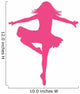 Hot Pink Fouette Ballerina Wall Decal