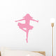 Pink Fouette Turns Ballerina Wall Decal