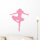 Pink Fouette Turns Ballerina Wall Decal
