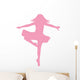 Pink Fouette Turns Ballerina Wall Decal