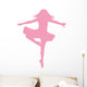 Pink Fouette Turns Ballerina Wall Decal