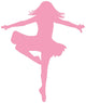 Pink Fouette Turns Ballerina Wall Decal