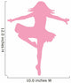 Pink Fouette Turns Ballerina Wall Decal