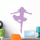 Purple Fouette Turns Ballerina Wall Decal
