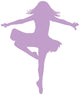 Purple Fouette Turns Ballerina Wall Decal