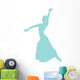 Blue Flamenco Dancer Wall Decal