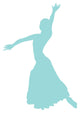 Blue Flamenco Dancer Wall Decal