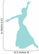 Blue Flamenco Dancer Wall Decal