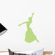 Lime Green Flamenco Dancer Wall Decal