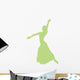 Lime Green Flamenco Dancer Wall Decal
