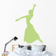 Lime Green Flamenco Dancer Wall Decal
