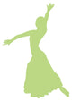 Lime Green Flamenco Dancer Wall Decal