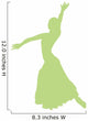 Lime Green Flamenco Dancer Wall Decal