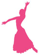 Hot Pink Flamenco Dancer Wall Decal