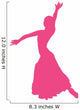 Hot Pink Flamenco Dancer Wall Decal