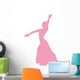 Light Pink Flamenco Dancer Wall Decal