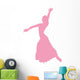 Light Pink Flamenco Dancer Wall Decal