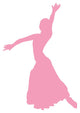 Light Pink Flamenco Dancer Wall Decal