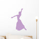 Purple Flamenco Dancer Wall Decal