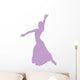 Purple Flamenco Dancer Wall Decal