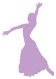 Purple Flamenco Dancer Wall Decal