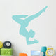 Light Blue Balanced Dancer Wall Decal