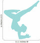 Light Blue Balanced Dancer Wall Decal