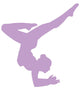 Purple Balanced Dancer Wall Decal