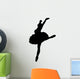 Black Ballet Dancer Silhouette Wall Decal