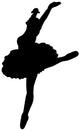 Black Ballet Dancer Silhouette Wall Decal