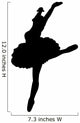 Black Ballet Dancer Silhouette Wall Decal